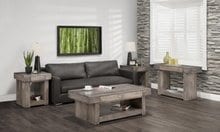 Grey wood living room set